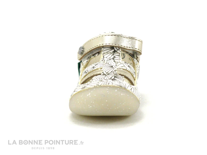 Kickers SUSHY Blanc Argent Coquillage - Sandale Fille Premiers Pas – Image 2