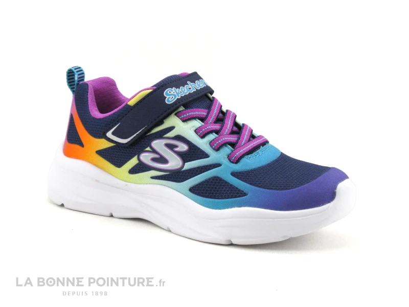 Skechers 303503 Power Jams Navy Multi - Lacet Violet - Basket Fille – Image 5