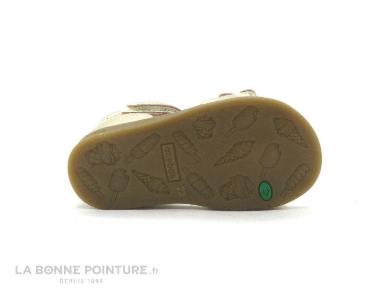 Acebos 1260IS Platine - Sandale Fille Cuir Or Avec Contrefort – Image 6