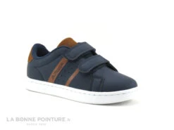 Kappa Alpha 2V Kid - Basket Enfant Bleu Marine Et Marron