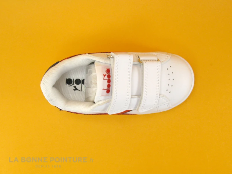 Diadora GAME P PS White Aurora Red - Basket Bleu Blanc Rouge - 2 Velcros – Image 6