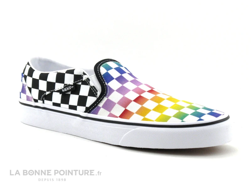 Vans ASHER Rainbow Check - Basket Damier Noir Multi – Image 5