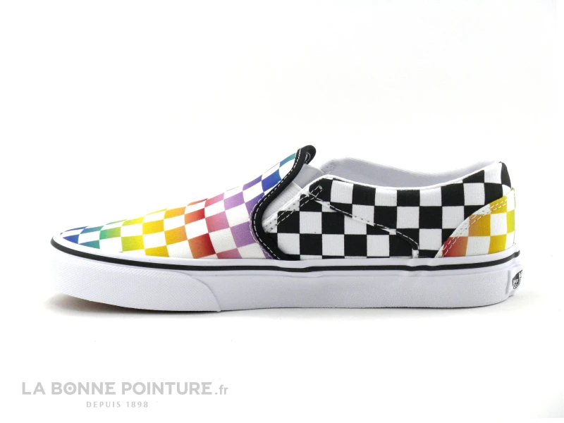 Vans ASHER Rainbow Check - Basket Damier Noir Multi – Image 3