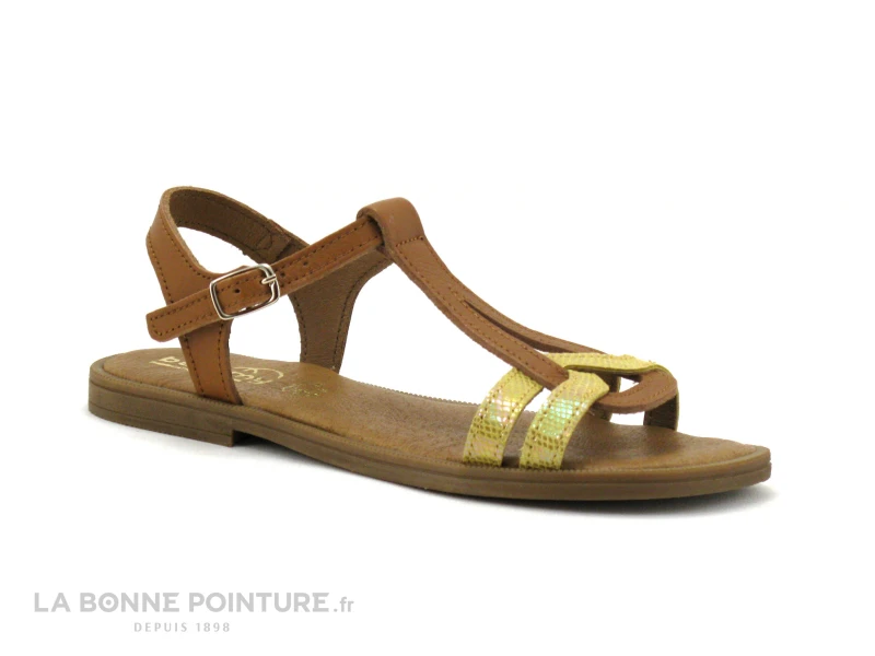 Bellamy TILOU Camel Jaune Dore - Sandale Fille – Image 4